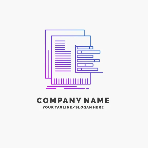 Chart Data Graph Reports Valuation Purple Business Logo Template Place — Stock Vector