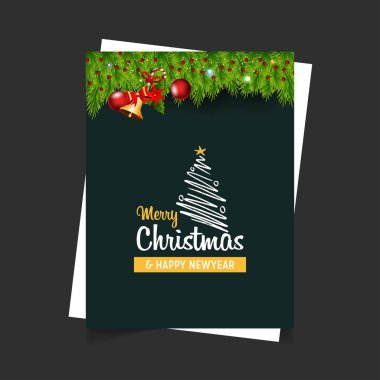 Mutlu Noeller 2019 arka plan. Soyut vektör şablonu