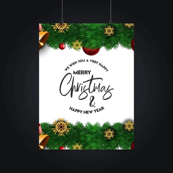 Merry Christmas 2019 Background Abstract Vector Template — Stock Vector