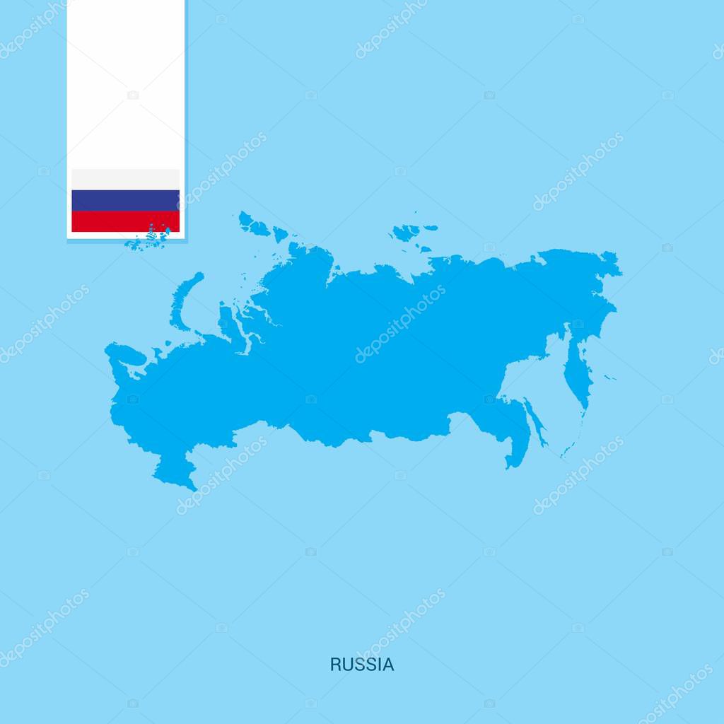 Russia Country Map With Flag Over Blue Background Premium Vector In Adobe Illustrator Ai Ai Format Encapsulated Postscript Eps Eps Format