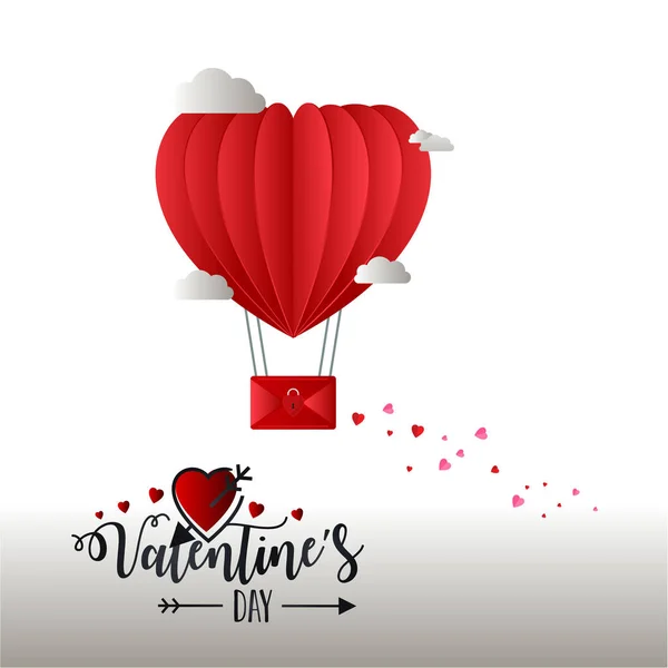 Den Svatého Valentýna Srdce Bublina 2019 Pozadí — Stockový vektor