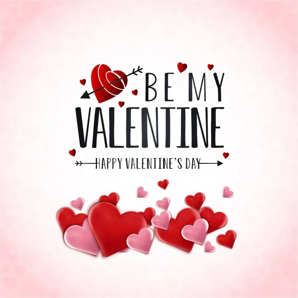 Sei Mein Valentinstag Liebe Herz Hintergrund — Stockvektor