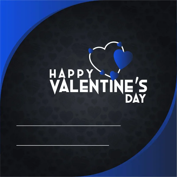 Happy Valentine Day Uitnodiging Kaart Ontwerp — Stockvector