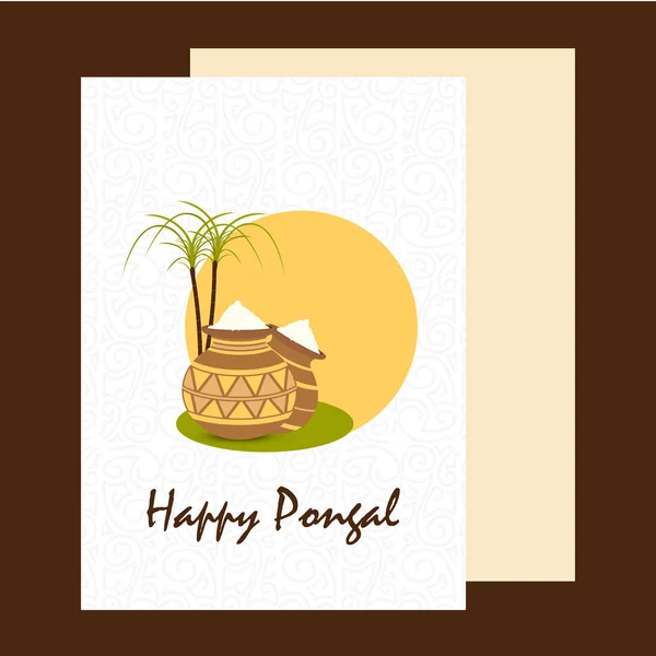 Fondo Del Happy Pongal Festival Vector — Vector de stock