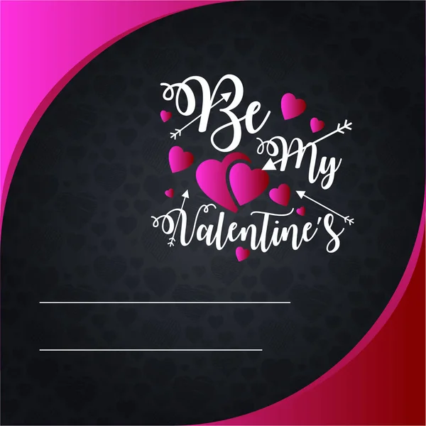 Glücklicher Valentinstag Einladungskarte Design — Stockvektor