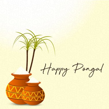 Mutlu Pongal Festival arka plan - vektör