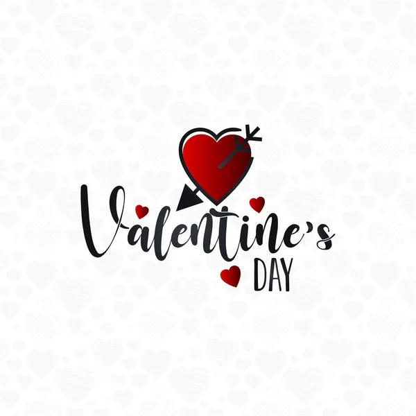 Happy Valentinstag Schriftzug Hintergrund — Stockvektor