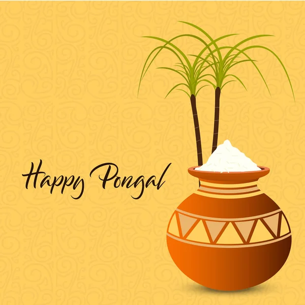 Fondo Del Happy Pongal Festival Vector — Vector de stock