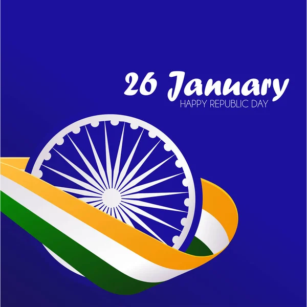 Día República India Enero Antecedentes Indios — Vector de stock