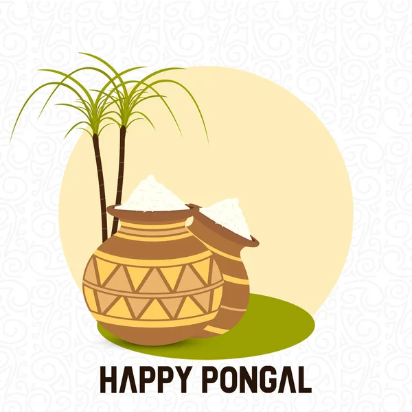 Happy Pongal Festival Вектор — стоковый вектор