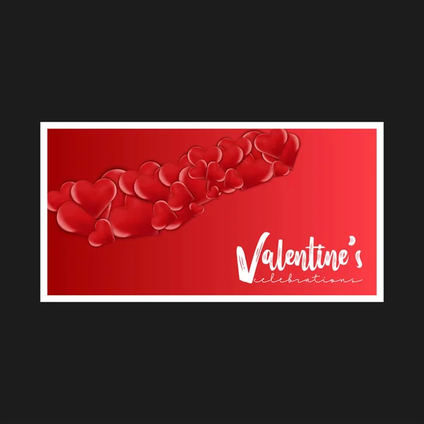 San Valentino Vettore Vendita Banner Template — Vettoriale Stock