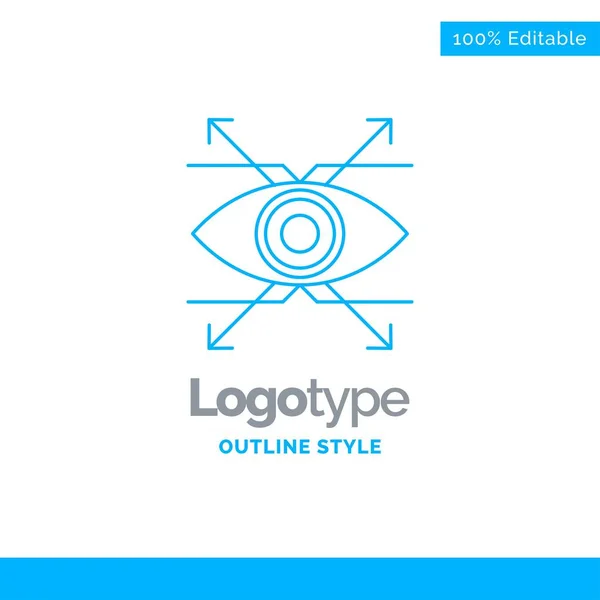 Blue Logo design for Business, eye, look, vision. Business Conce — Stock Vector