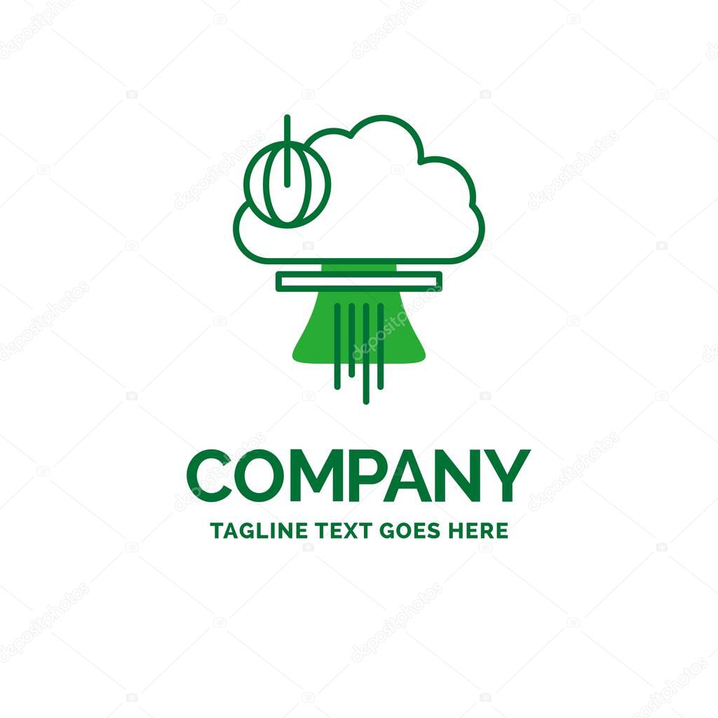 Bomb, explosion, nuclear, special, war Flat Business Logo templa