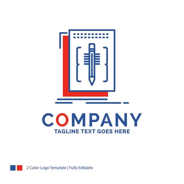 Company Name Logo Design For Code, edit, editor, language, progr — Stock Vector