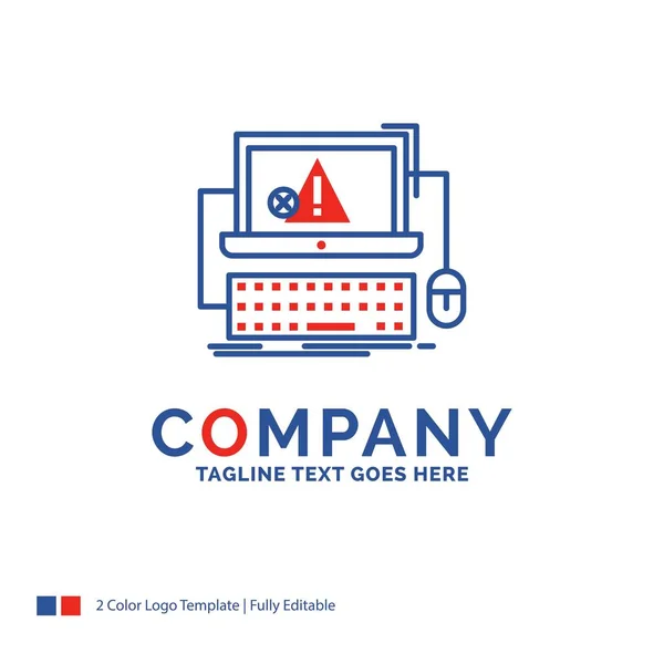 Nombre de empresa Logo Design For Computer, crash, error, failure, sy — Vector de stock