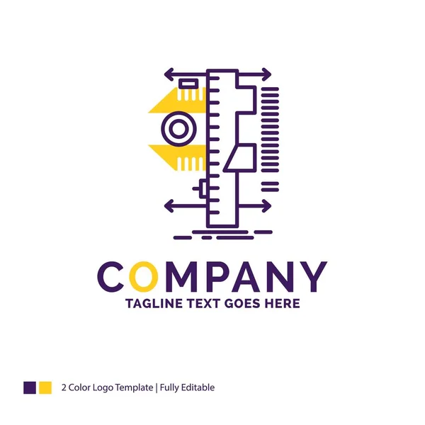 Nombre de empresa Logo Design For measure, caliper, calipers, physics — Vector de stock