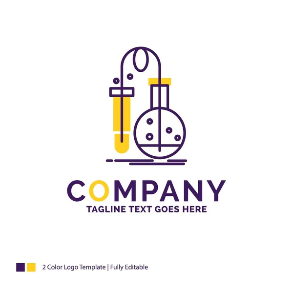 Nombre de empresa Logo Design for Testing, Chemistry, flask, lab, sci — Vector de stock