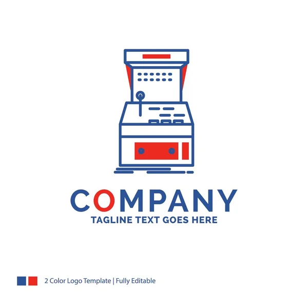 Company Name Logo Design For Arcade, console, game, machine, pla — Stock Vector