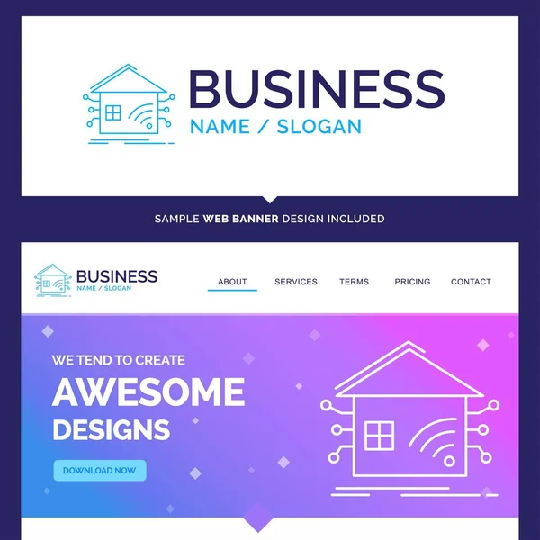 Beautiful Business Concept Marque Automatisation, maison, maison, s — Image vectorielle