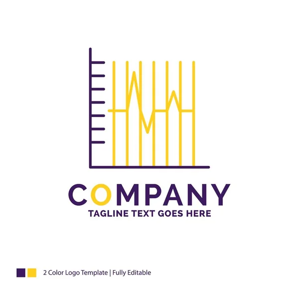 Nombre de la empresa Logo Design Para el progreso, informe, estadísticas, patie — Vector de stock