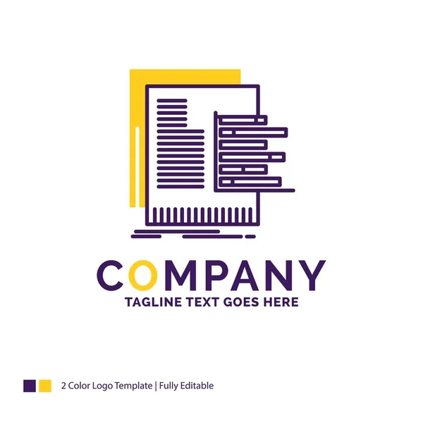 Nombre de la empresa Logo Design Para gráfico, datos, gráfico, informes, valuat — Vector de stock