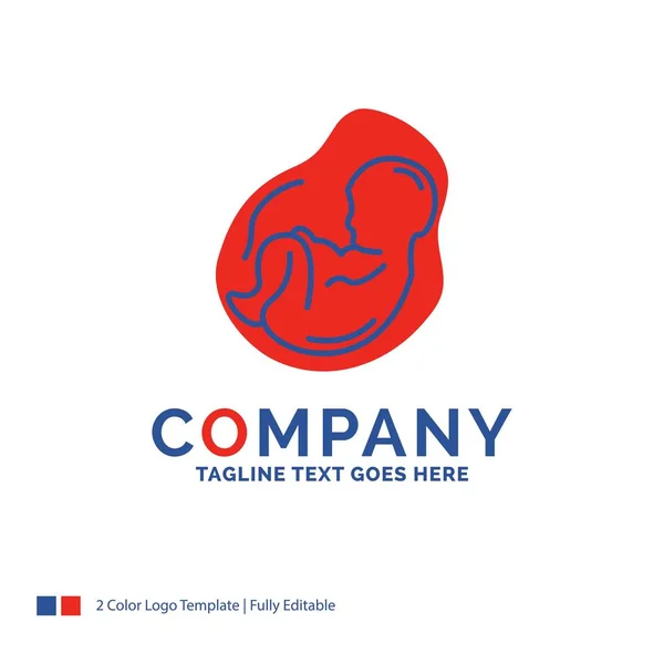 Název společnosti logo návrh pro dítě, těhotenství, těhotenství, porodnictví — Stockový vektor