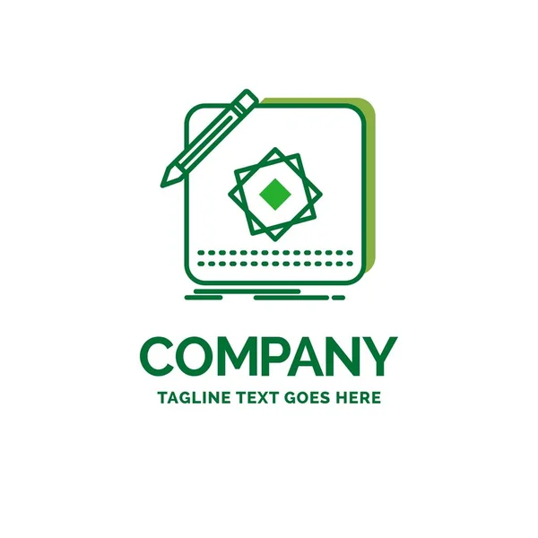 Diseño, App, Logo, Aplicación, Diseño de Logo de Negocios Planos templa — Vector de stock