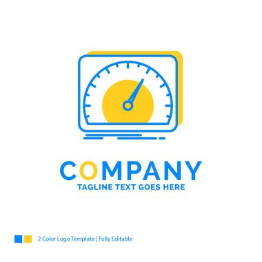 pano, cihaz, hız, test, internet Mavi Sarı Business Lo
