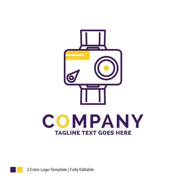 Nombre de empresa Logo Design For camera, action, digital, video, pho — Vector de stock