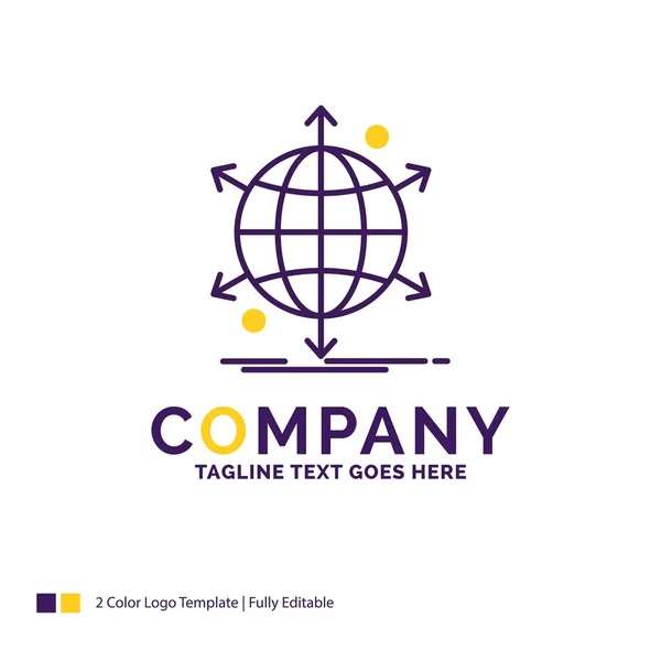 Nombre de empresa Logo Design For business, international, net, netwo — Vector de stock
