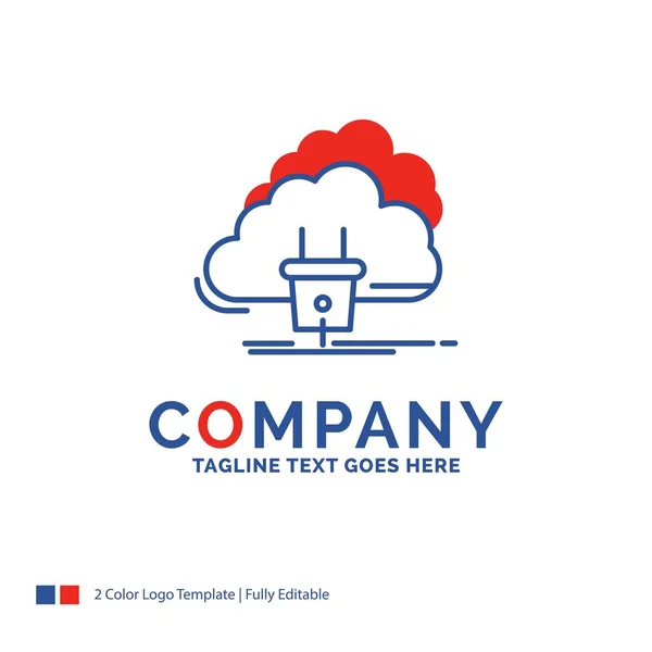 Nombre de empresa Logo Design For Cloud, connection, energy, network , — Vector de stock