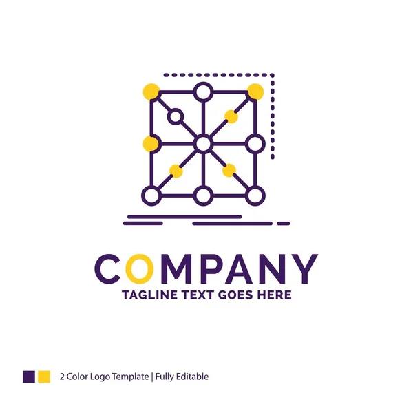 Nombre de empresa Logo Design For Data, framework, App, cluster, comp — Vector de stock