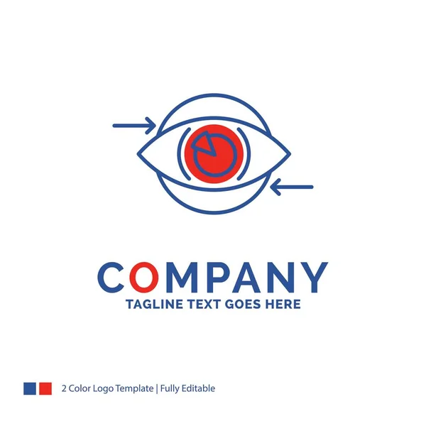 Nombre de empresa Logo Design For Business, eye, marketing, vision, P — Vector de stock