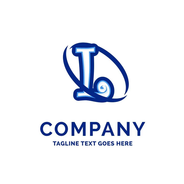 Название Компании Дизайн Синий Логотип Логотип Шаблона Фирменное Название Место — стоковый вектор