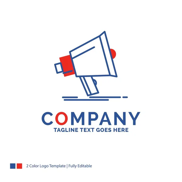 Company Name Logo Design For Bullhorn, digital, marketing, media — Stock Vector