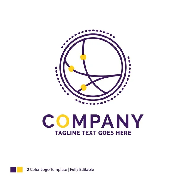 Nombre de empresa Logo Design For worldwide, communication, connectio — Vector de stock