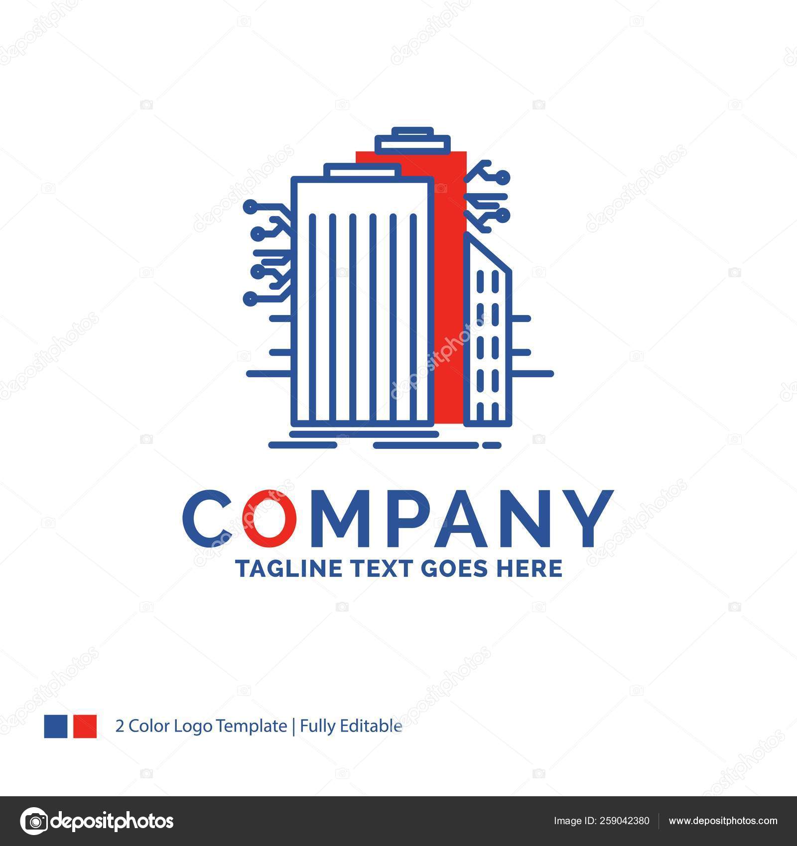 Company Name Logo Design For Building Technology Smart City C