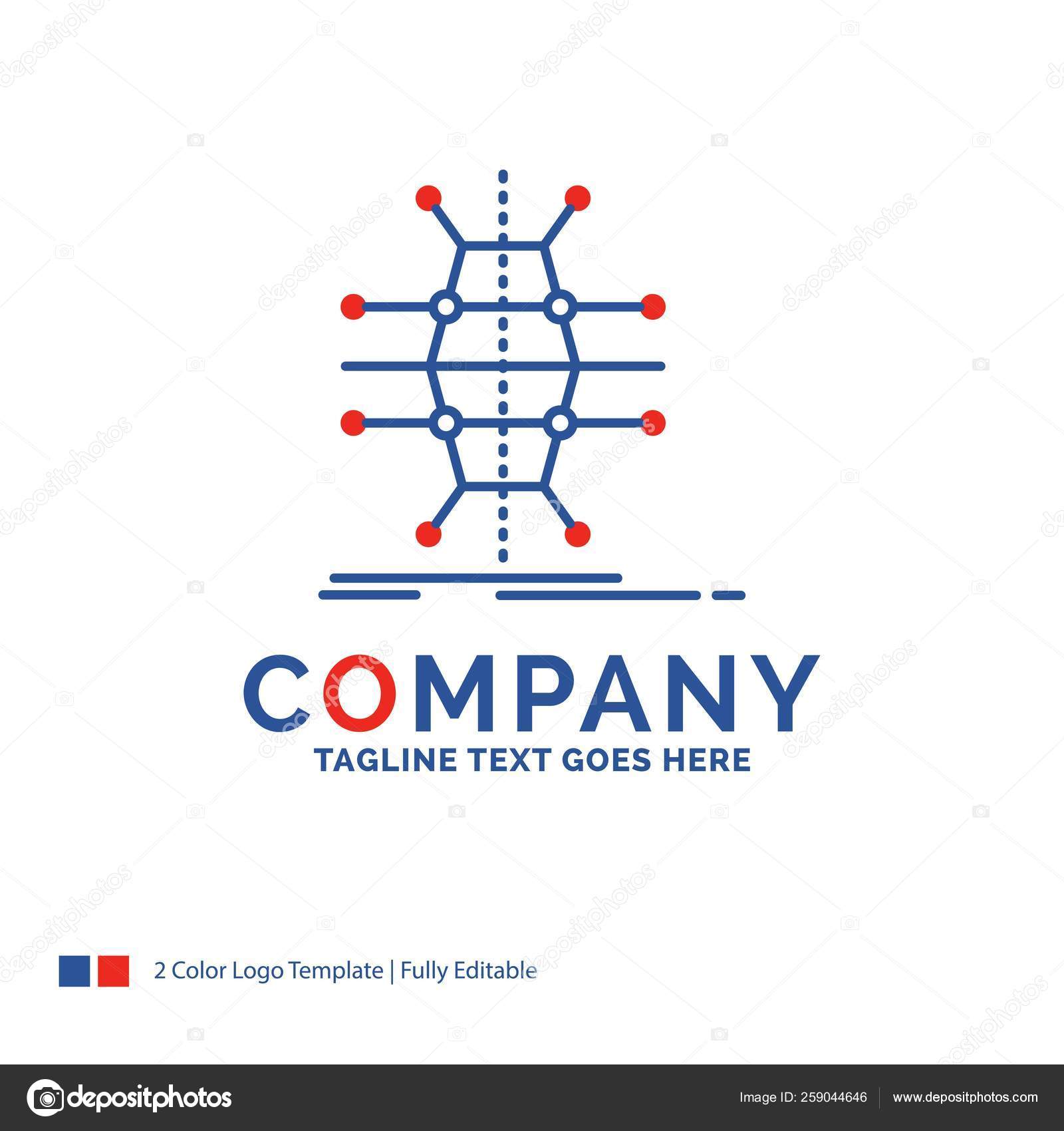 유통, 그리드, 인프라를 위한 회사 이름 로고 디자인, 스톡 벡터 - ©Flatart 259044646