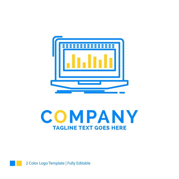 Datos, financieros, índices, seguimiento, existencias Blue Yellow Business L — Vector de stock