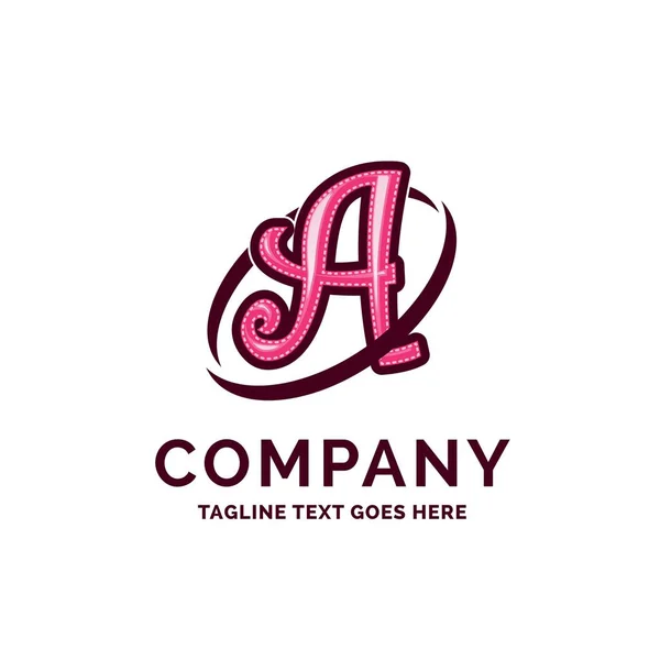 Название компании Дизайн Розовый красивый логотип. Логотип . — стоковый вектор