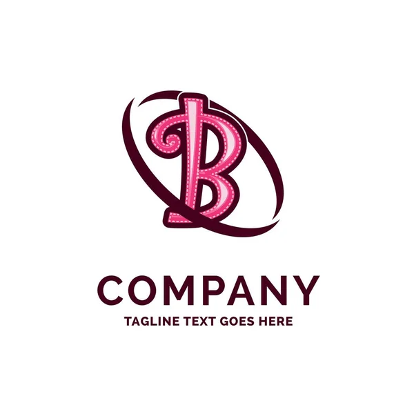B Название компании Дизайн Розовый красивый логотип. Логотип . — стоковый вектор