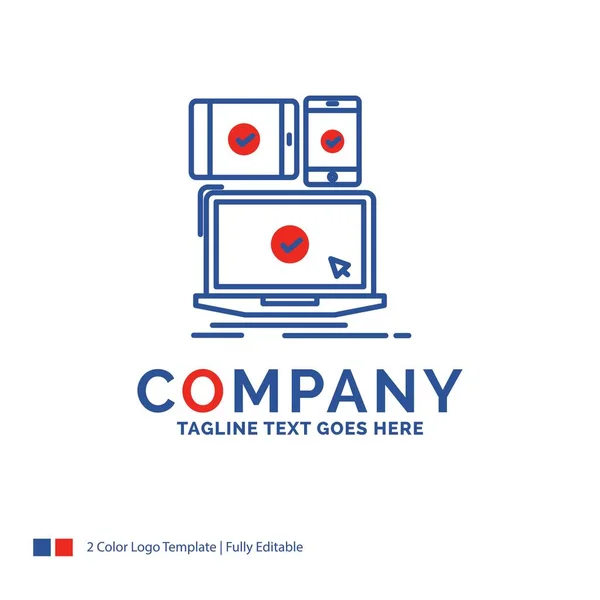 Nombre de la empresa Logo Design For computer, devices, mobile, responsi — Vector de stock