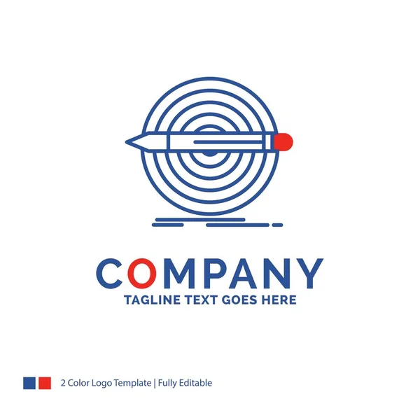 Nombre de empresa Logo Design For Design, goal, pencil, set, target . — Vector de stock