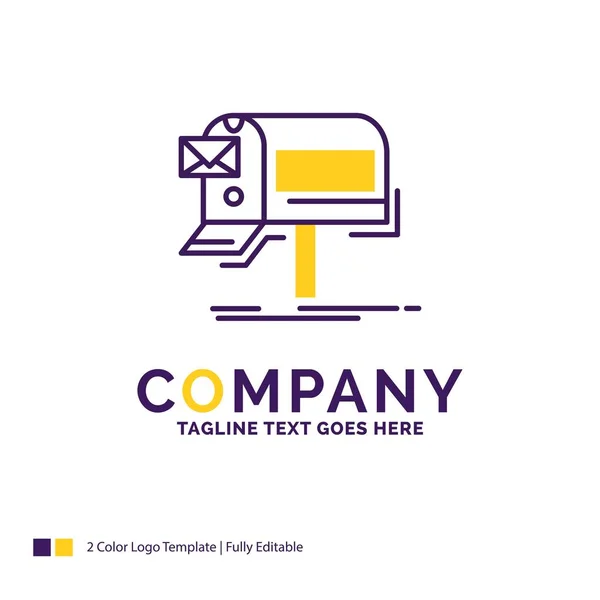 Nombre de empresa Logo Design Para campañas, email, marketing, newsle — Vector de stock