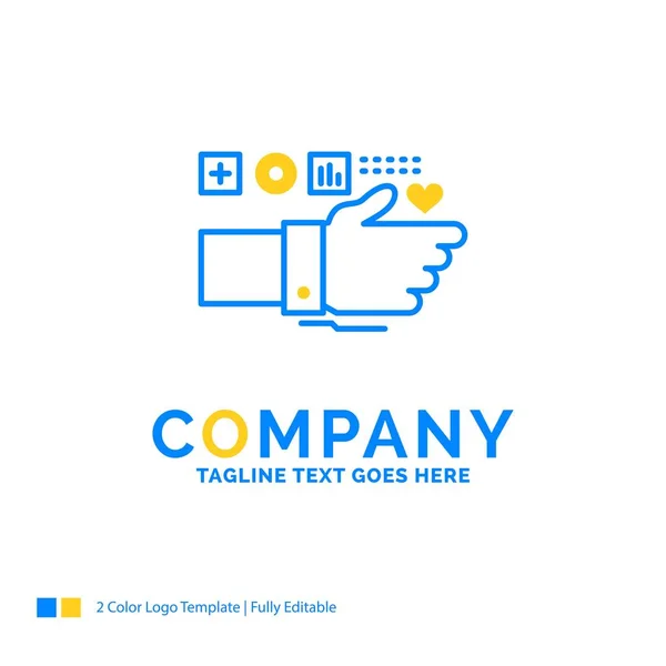 Monitoreo, Tecnología, Aptitud, Corazón, Pulso Azul Amarillo Busine — Vector de stock