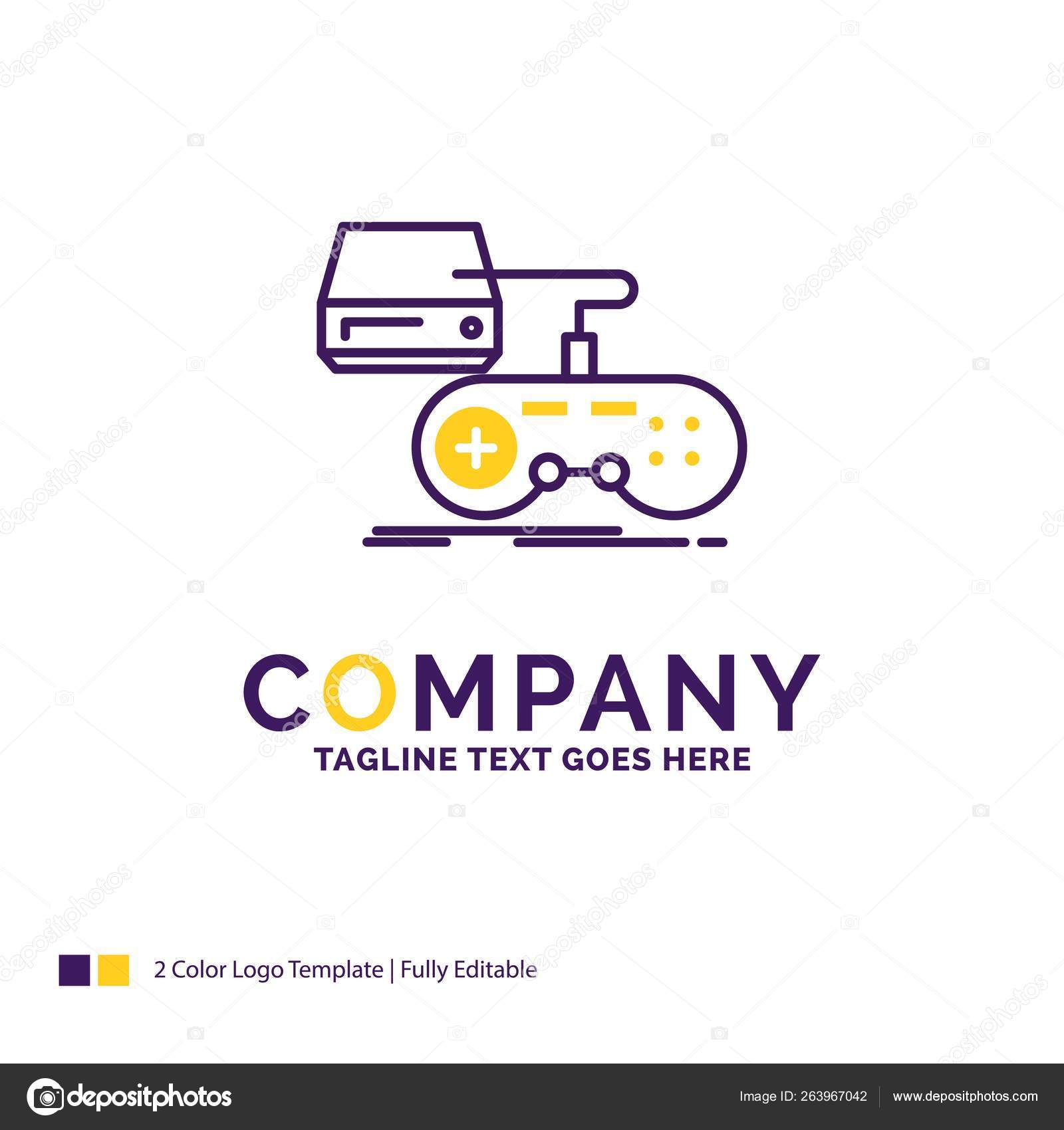 Company Name Logo Design Console Game Gaming Playstation Play Purple Stock Vector C Flatart 263967042