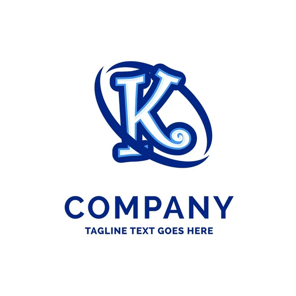 Firmenname Design Blaues Logo Design Logovorlage Markenname Vorlage Ort Für — Stockvektor