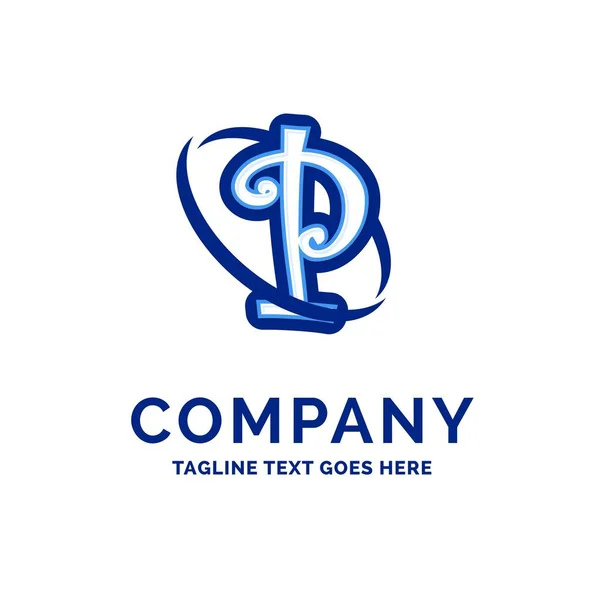 Nom Entreprise Design Blue Logo Design Modèle Logo Modèle Nom — Image vectorielle