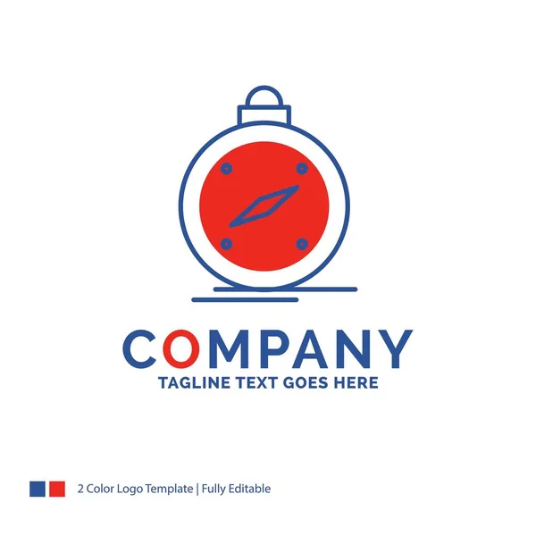 Desain Nama Perusahaan Logo Untuk Kompas Arah Navigasi Gps Lokasi - Stok Vektor