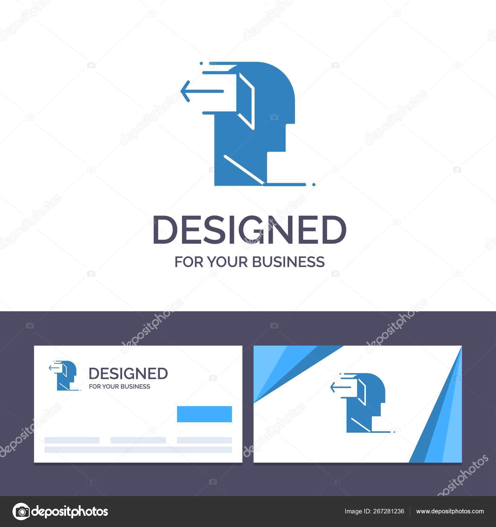 Creative Business Card And Logo Template Door Mind Negative O Stock Vector C Flatart 267281236